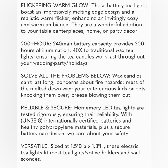 24 Pack Flameless LED Tea Lights Candles Battery Operated - Picture 2 of 2